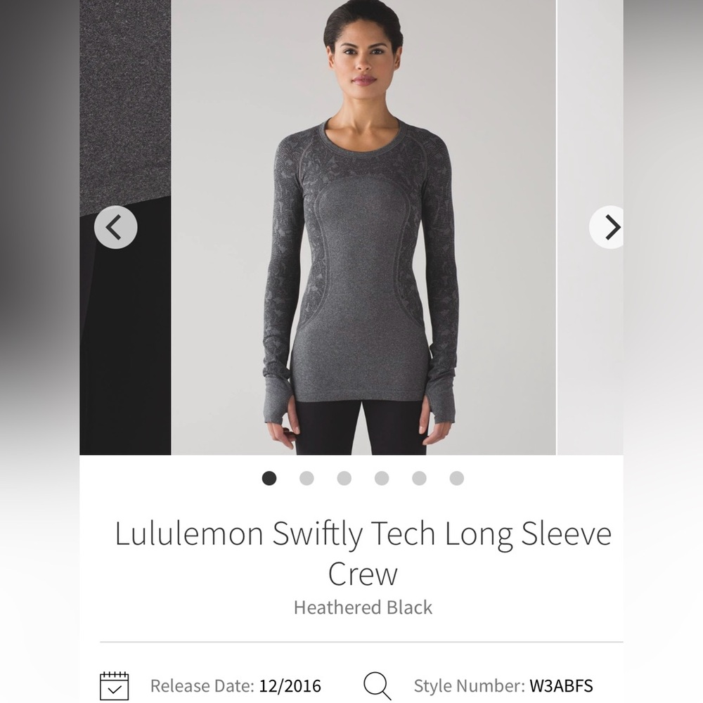 Lululemon Swiftly long sleeve size 4